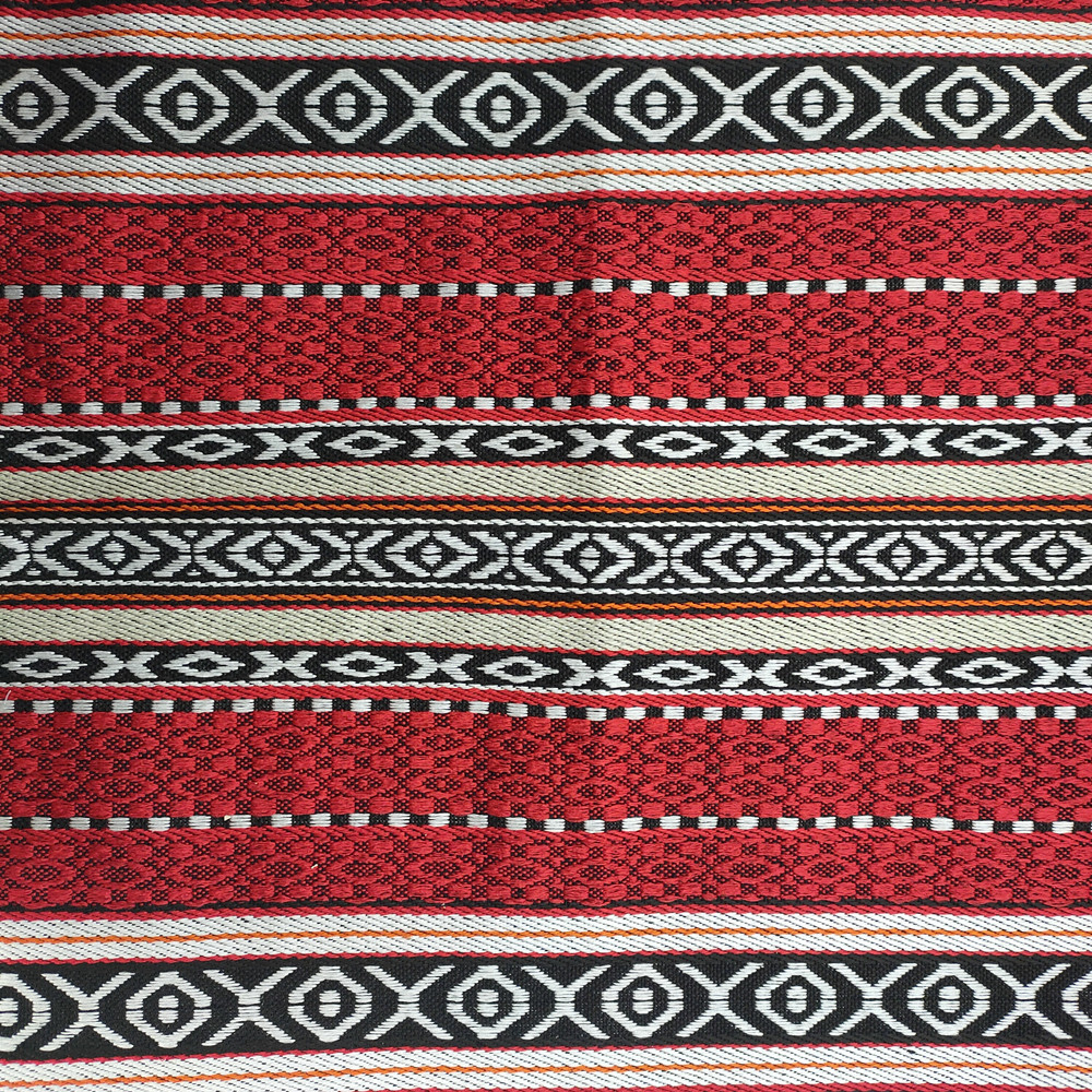 Corak Geometri Strip Linen Sofa Fabrik Jacquard Sudu Sofa Fabrik 
