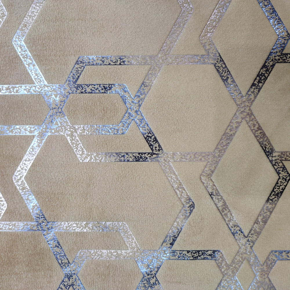 Corak geometri kreatif foil cetak holland velvet sofa fabric fabric